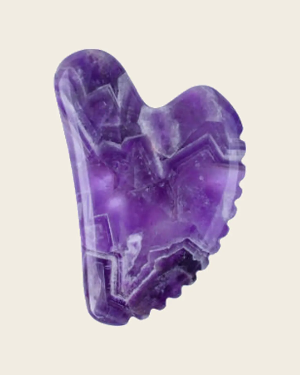 Ametisto gua sha ir veido volelis – Gua sha su dantukais