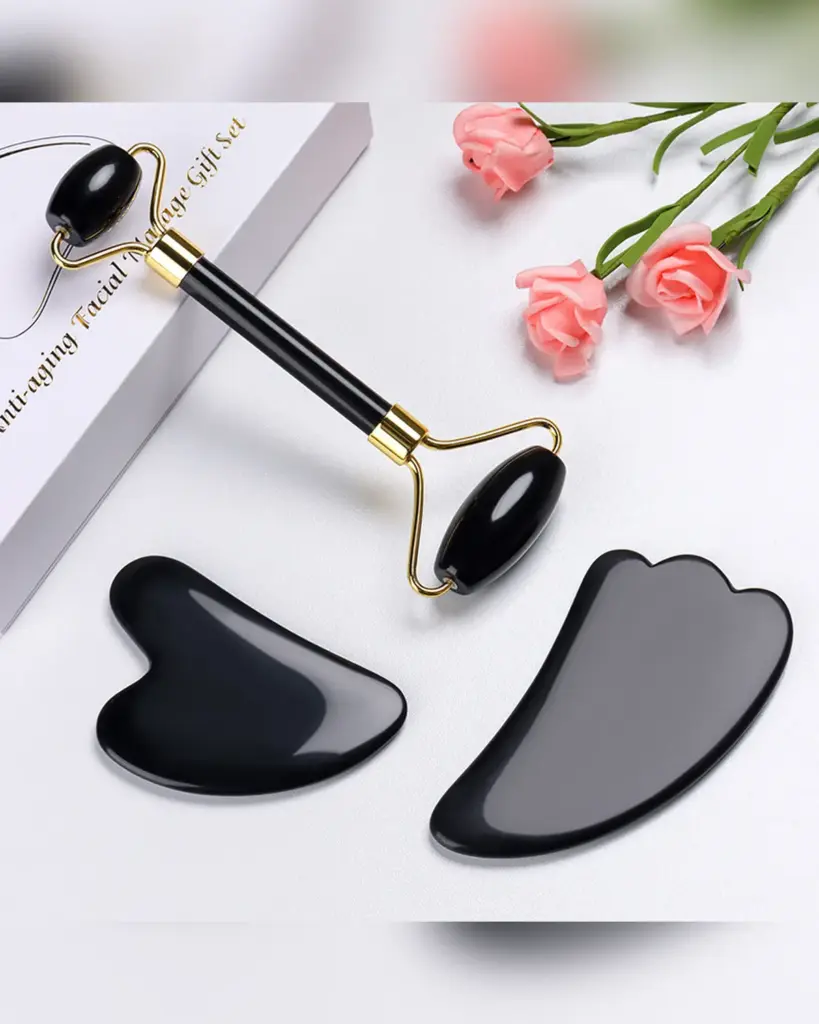 Obsidiano gua sha ir veido volelis 1